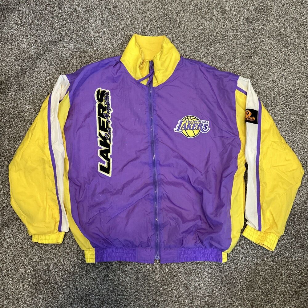 Vintage Los Angeles Lakers Jacket Windbreaker NBA Unique Sportswear Purple Men M